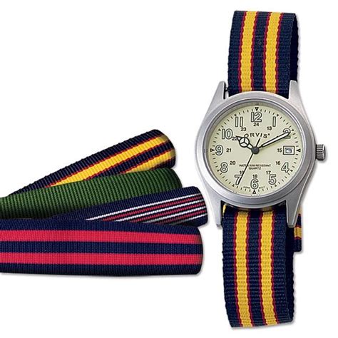 omega watch with ribbon band.